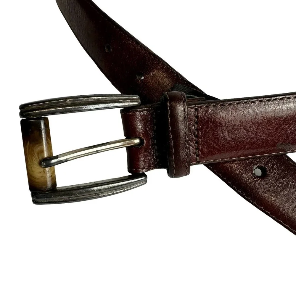 Brighton Belt‎ Men’s 34.5” Brown Leather Crafted in USA